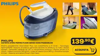Euronics PHILIPS SISTEMA STIRO PERFECTCARE SERIES 6000 PSG6026/20 offerta