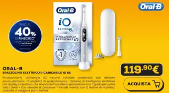 Euronics ORAL-B SPAZZOLINO ELETTRICO RICARICABILE IO 6S offerta