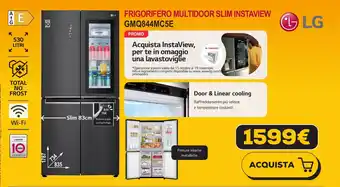 Euronics LG FRIGORIFERO MULTIDOOR SLIM INSTAVIEW GMQ844MC5E offerta