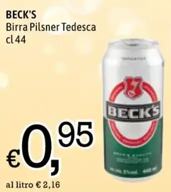 Famila BECK'S Birra Pilsner Tedesca cl 44 offerta