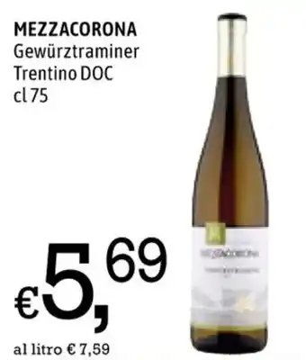 Famila MEZZACORONA Gewürztraminer Trentino DOC cl 75 offerta
