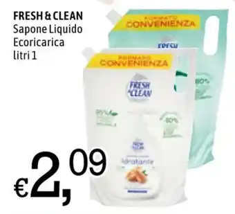 Famila FRESH & CLEAN Sapone Liquido Ecoricarica litri 1 offerta