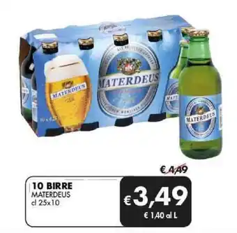 MD Discount 10 BIRRE MATERDEUS cl 25x10 offerta