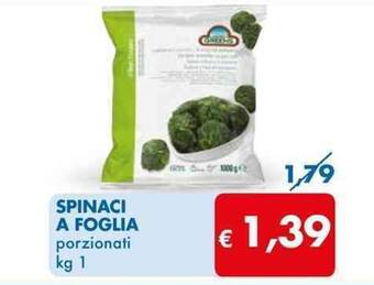 MD Discount SPINACI A FOGLIA porzionati kg 1 offerta