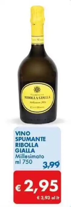 MD Discount VINO SPUMANTE RIBOLLA GIALLA Millesimato ml 750 offerta