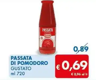 MD Discount PASSATA DI POMODORO GUSTATO ml 720 offerta