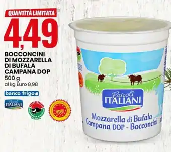 Eurospin BOCCONCINI DI MOZZARELLA DI BUFALA CAMPANA DOP 500 g offerta