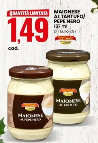 MAIONESE AL TARTUFO PEPE NERO 187 ml
