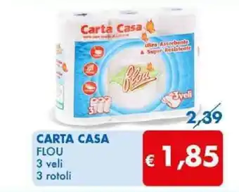 MD Discount CARTA CASA FLOU 3 veli 3 rotoli offerta