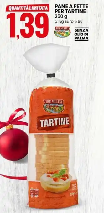 Eurospin PANE A FETTE PER TARTINE 250 g offerta