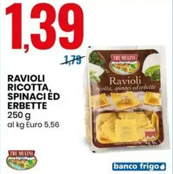 RAVIOLI RICOTTA, SPINACI ÉD ERBETTE 250 g