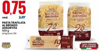 Eurospin PASTA TRAFILATA AL BRONZO ASSORTITA 500 g offerta