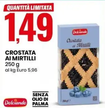 Eurospin CROSTATA AI MIRTILLI 250 g offerta