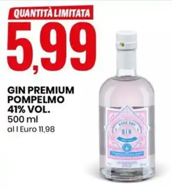 Eurospin GIN PREMIUM POMPELMO 41% VOL. 500 ml offerta