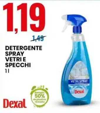 Eurospin DETERGENTE SPRAY VETRI E SPECCHI 1 l offerta