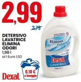 Eurospin DETERSIVO LAVATRICE ELIMINA ODORI 1,98 l offerta