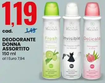 Eurospin DEODORANTE DONNA ASSORTITO 150 ml offerta