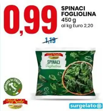 Eurospin SPINACI FOGLIOLINA 450 g offerta