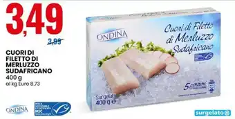 Eurospin CUORI DI FILETTO DI MERLUZZO SUDAFRICANO 400 g offerta