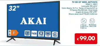 MD Discount AKAI TV HD 32" MOD. AKTV321S offerta