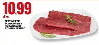 Eurospin FETTINE PER SCALOPPINE E PIZZAIOLA DI BOVINO ADULTO offerta