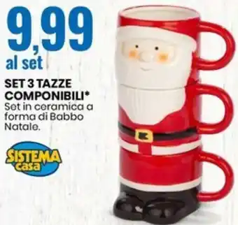 Eurospin SET 3 TAZZE COMPONIBILI offerta