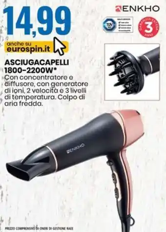 ASCIUGACAPELLI 1800-2200W