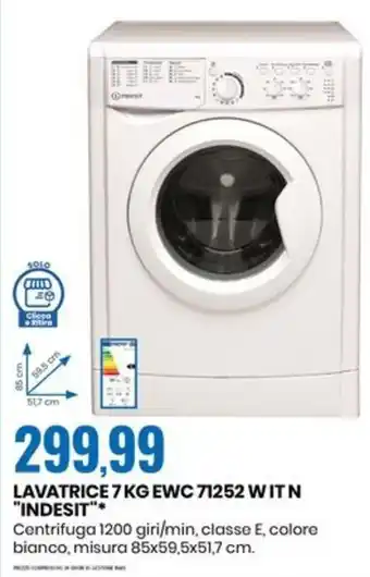 LAVATRICE 7 KG EWC 71252 WITN "INDESIT"