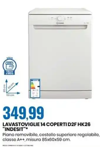 Eurospin LAVASTOVIGLIE 14 COPERTI D2F HK26 "INDESIT" offerta