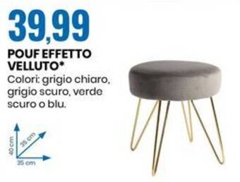 Eurospin POUF EFFETTO VELLUTO offerta