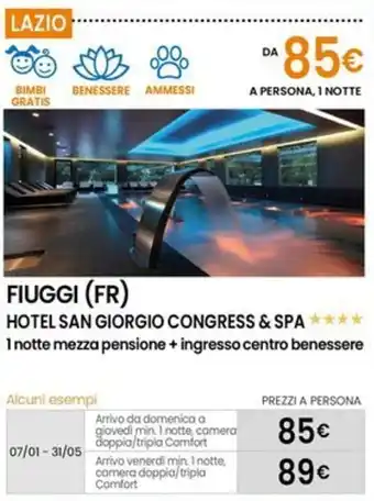 Eurospin FIUGGI (FR) HOTEL SAN GIORGIO CONGRESS & SPA offerta