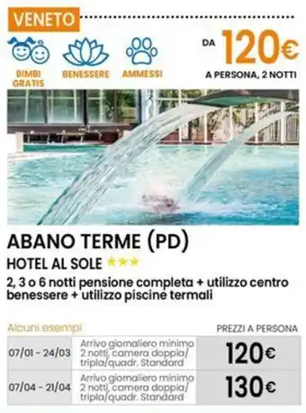 Eurospin ABANO TERME (PD) HOTEL AL SOLE offerta