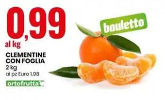 Eurospin CLEMENTINE CON FOGLIA 2 kg offerta