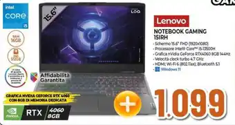 Expert Lenovo NOTEBOOK GAMING 15IRH offerta