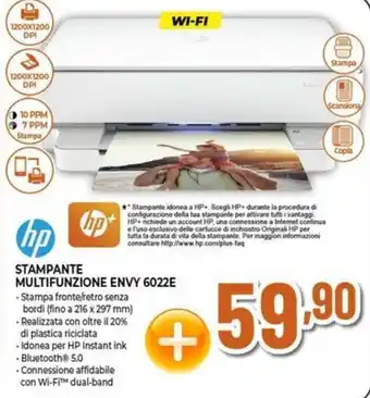 Expert HP STAMPANTE MULTIFUNZIONE ENVY 6022E offerta