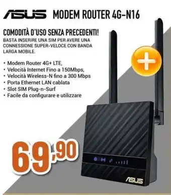 Expert ASUS MODEM ROUTER 4G-N16 offerta