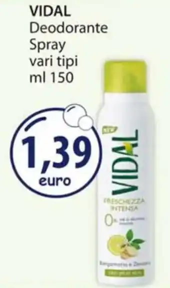 Acqua & Sapone VIDAL Deodorante Spray vari tipi ml 150 offerta