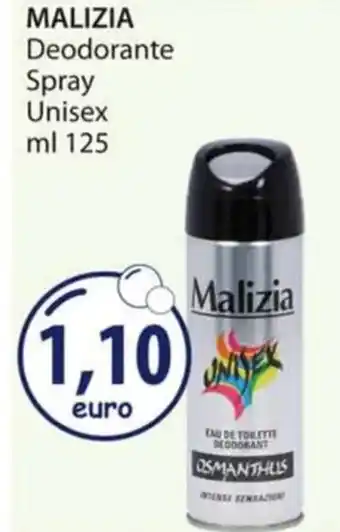 Acqua & Sapone MALIZIA Deodorante Spray Unisex ml 125 offerta