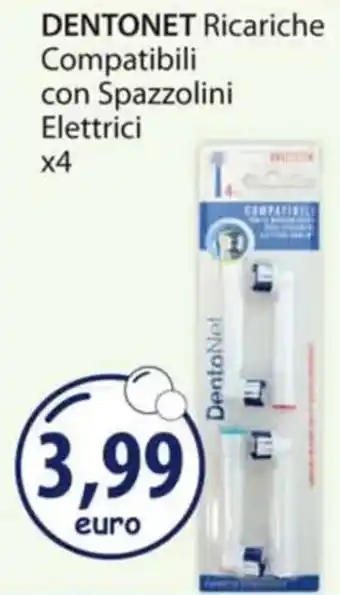 Acqua & Sapone DENTONET Ricariche Compatibili con Spazzolini Elettrici x4 offerta
