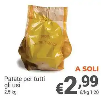 Unes Patate per tutti gli usi 2,5 kg offerta