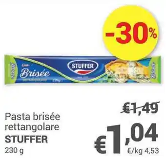 Unes Pasta brisée rettangolare STUFFER 230 g offerta