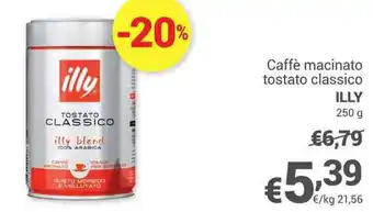 Unes Caffè macinato tostato classico ILLY 250 g offerta