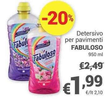 Unes Detersivo per pavimenti FABULOSO 950 ml offerta