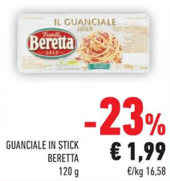 Conad Margherita GUANCIALE IN STICK BERETTA 120 g offerta
