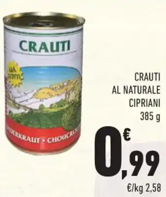 CRAUTI AL NATURALE CIPRIANI 385 g