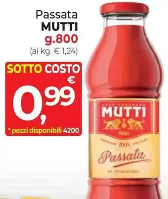 Supermercati Dok Passata MUTTI g.800 offerta