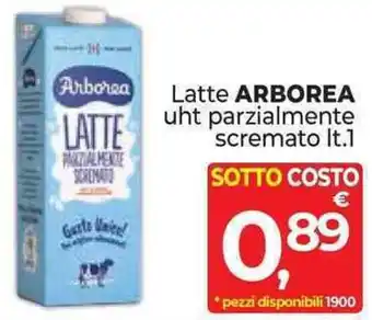 Supermercati Dok Latte ARBOREA uht parzialmente scremato It.1 offerta