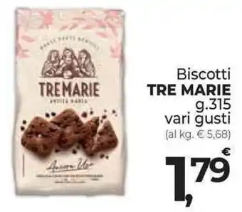 Supermercati Dok Biscotti TRE MARIE g.315 vari gusti offerta