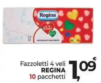 Supermercati Dok Fazzoletti 4 veli REGINA 10 pacchetti offerta