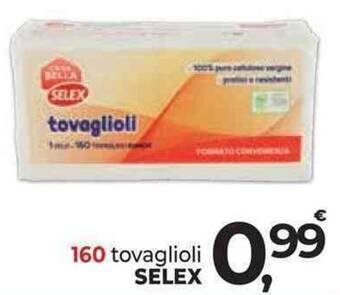 Supermercati Dok 160 tovaglioli SELEX offerta